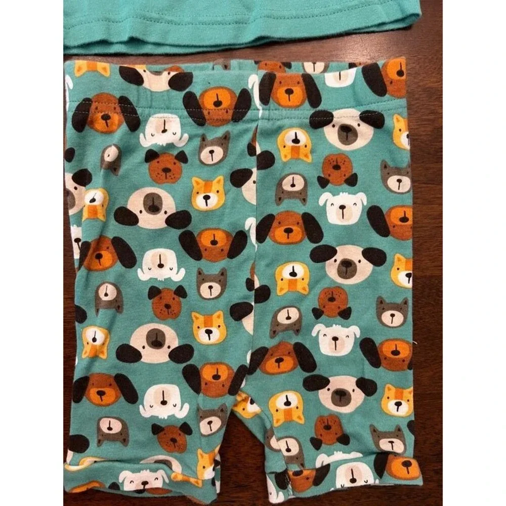 Toddler Boys Girls 2Piece Pajama Set Dog Puppy Size 4T Green